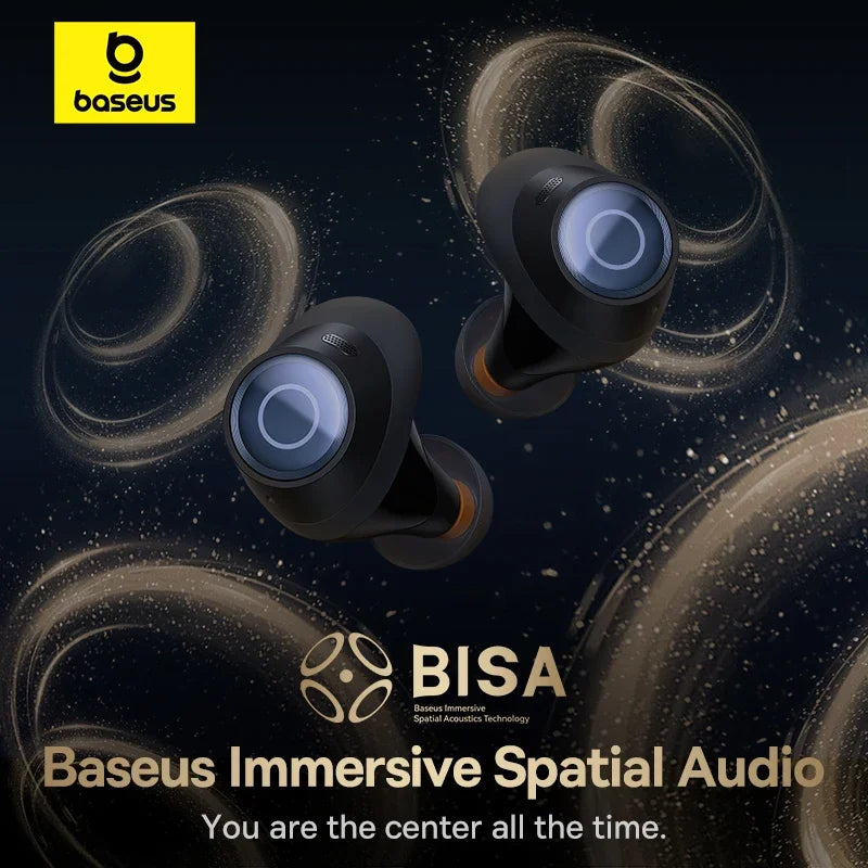 Baseus Bowie MA10 Pro Wireless Earphones 48dB Active Noise Cancellation 5.3 Earbuds 40H Battery Life IPX6 Waterproof