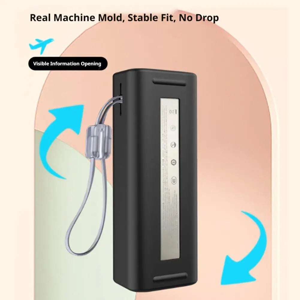 silicone protector for Baseus 25000mAh Power Bank Power Bank Silicone Case Bag Anti-collision Anti-touch 360° All-round Protection Sleeve Carrying Travel Case