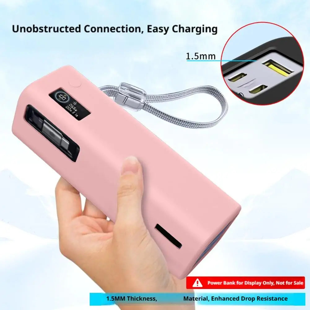silicone protector for Baseus 25000mAh Power Bank Power Bank Silicone Case Bag Anti-collision Anti-touch 360° All-round Protection Sleeve Carrying Travel Case